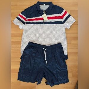 NWT Duval North America Golf Set - Red White Blue Colorblock - Mens 3XL